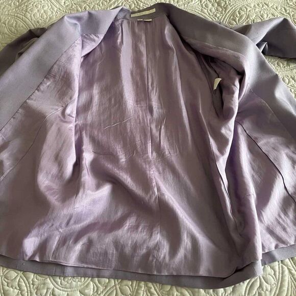 Perry Ellis100% silk Women's  lavender Blazer, Purple  Jacket  Size 10 - Picture 4 of 10